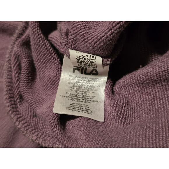 Fila Sweatshirt Womens Size XXL French Terry Elastic Hem Stretch Purple - Picture 8 of 9